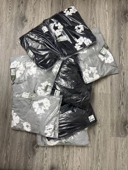 Denim hoodie cotton wreath