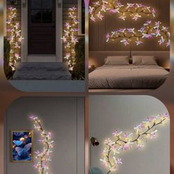 2 Pcs /Butterfly Branch LED Wall Light, 3.28Ft 30 LEDs USB Powered With 8 Lighting Modes, Decorative Fairy Light For Indoor Room