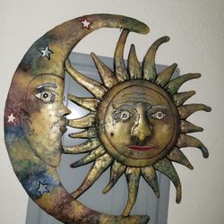 Sun Moon Rustic Wall Metal Decor