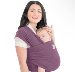 KeaBabies Baby Wrap Carrier, All in 1 Original Baby Carrier, Dark Mauve