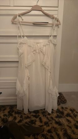 white chiffon mini dress