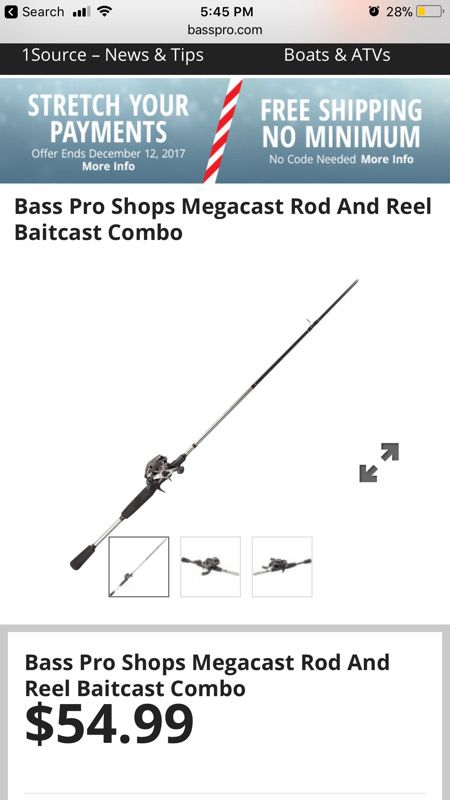 Bass Pro Shops Megacast Rod And Reel Baitcast Combo for Sale in