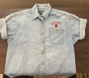 Vintage Alabama Denim Button Down T Shirt