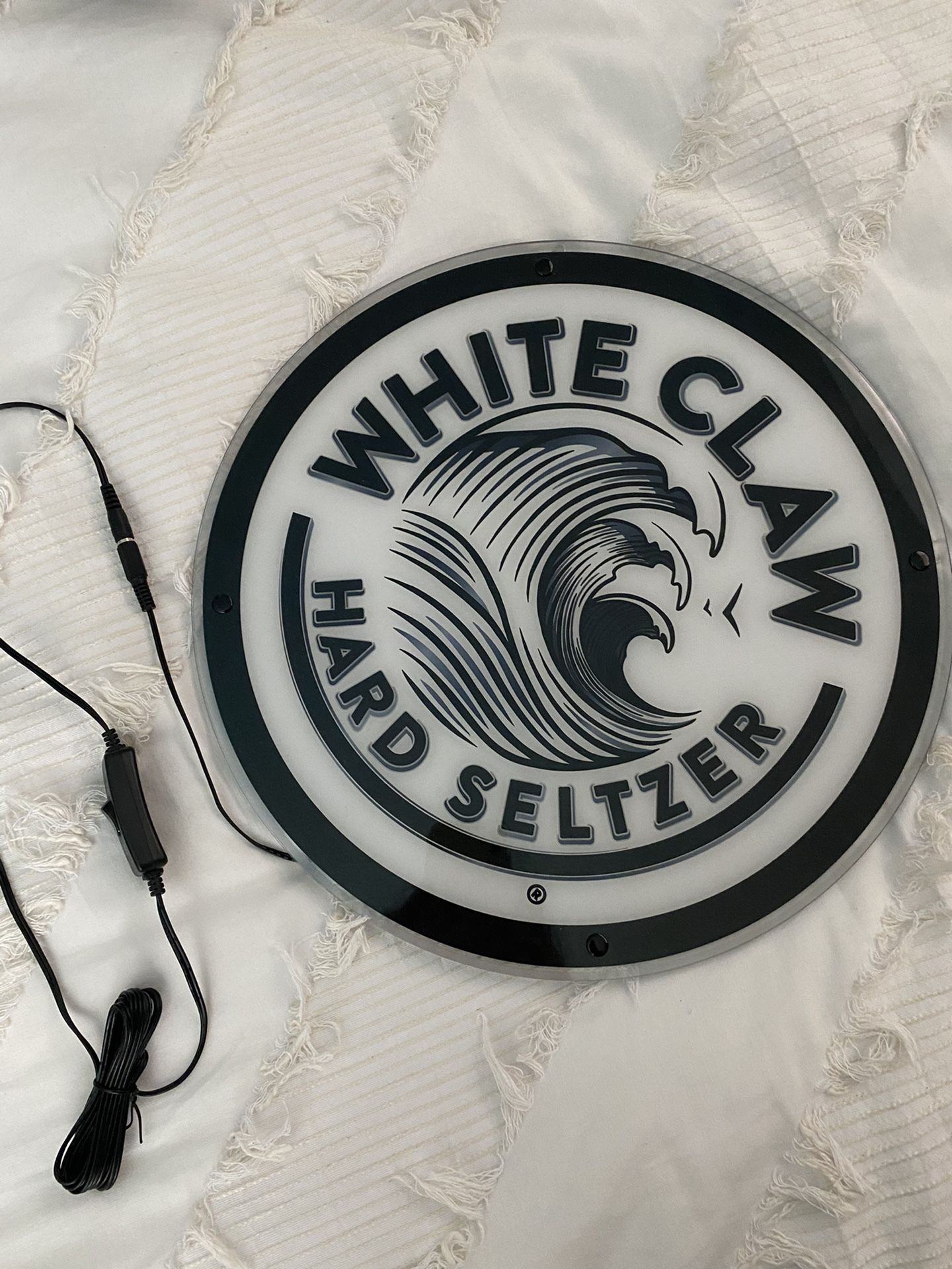 White Claw LED sign