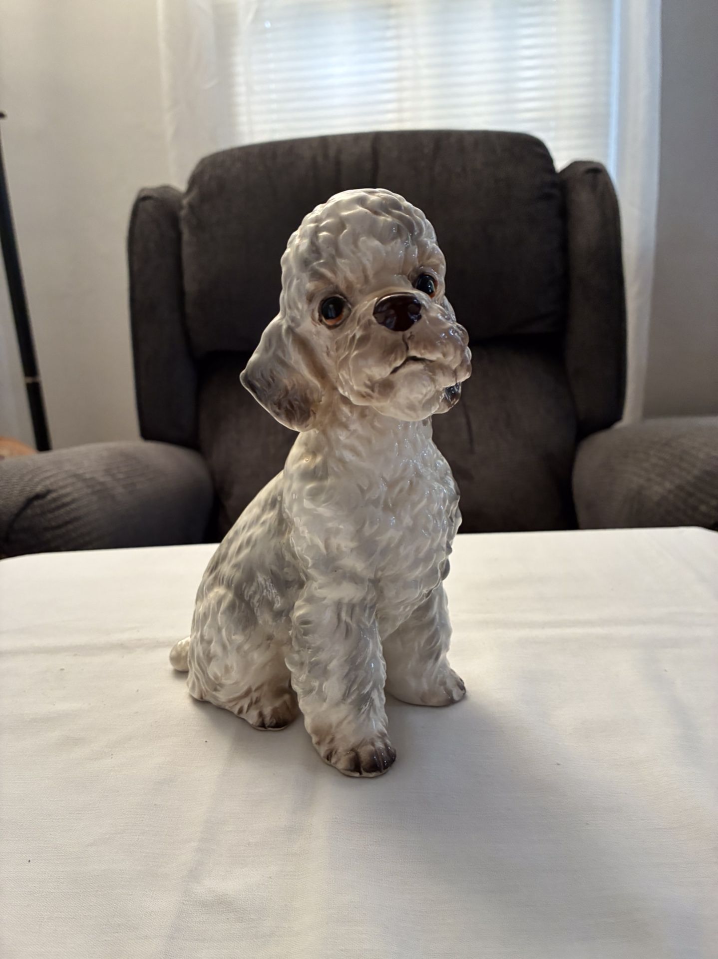 Ceramic Poodle Figurine, Shafford Japan