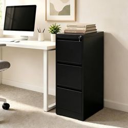 3 Drawer File Cabinet for Home Office, Vertical Filing Cabinet