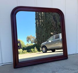 Mahogany Wood Framed Mirror