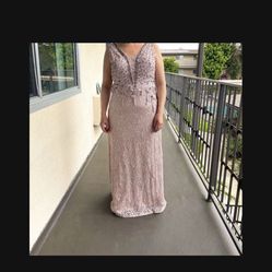 Pink Prom Evening Formal Dress Gown Size 12- 14