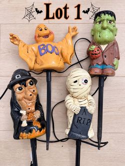 Vintage 2001 Dynagood Halloween Blow Mold Pathway Lights – Set of 4