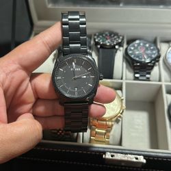 Black Fossil Watch
