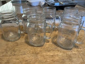 LOT of 6 Pottery Barn Mason Mugs Cups