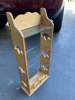 Wood & Glass Wall Shelf