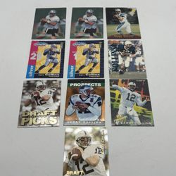 Lot Of 10 Kerry Collins Rookie Cards Fleer, Upper Deck, Absolute Playoff