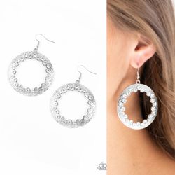 Gala Glitter - White Earrings