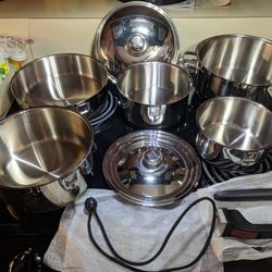 Magma Stainless Steel 10 Piece Nesting Pots for Sale in Pearland