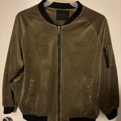 Suede Bomber Jacket 