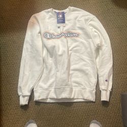 White Champion Sweatshirt Medium