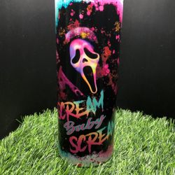 Ghost Face Tumbler Scream Coffee Cup Halloween Cup Horror Cup