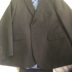 New Black Suit AND Dress Shirt 40 Short 34waist