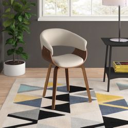 Modern Accent Chair – Designer Wood Frame – Like New