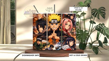 Naruto Characters 20 Oz Stainless Steel Tumbler (READ DESCRIPTION)
