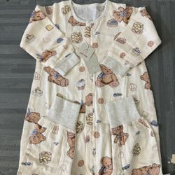 Little tiny Toddler long sleeve bear sleep bag