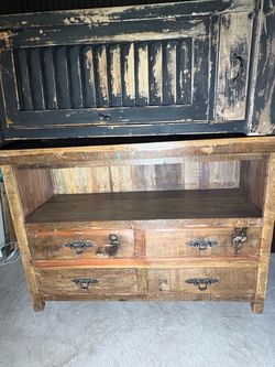 Rustic Solid Wood Buffet / Console with 4 Drawers