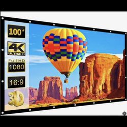 NEW 100 IN PROJECTOR SCREEN