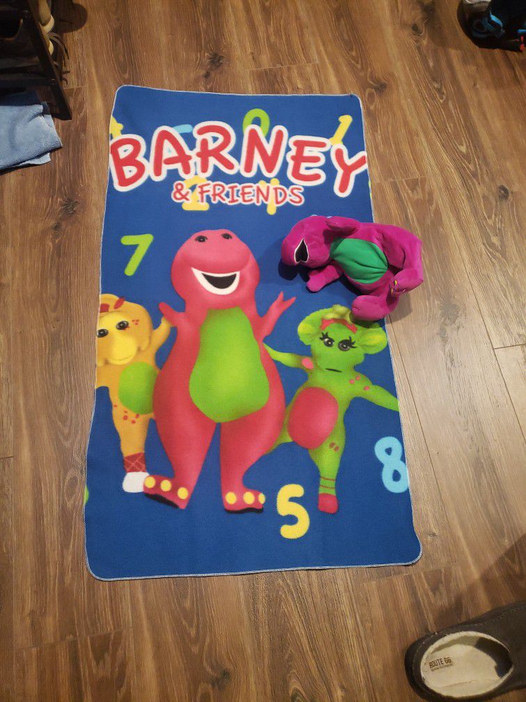 Barney Items Well Loved. Clean And Ready For New Home
