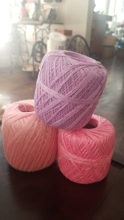 Crochet Mercerized Cotton - Pink and Purple