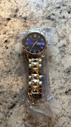 KULLEN Men’s Two-Tone Watch – Blue Dial – New