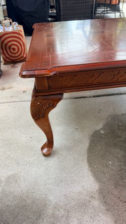 Short wooden table