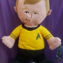 Star Trek Plush Doll Captain Kirk 2009 Toy Factory 14" With Tag. A