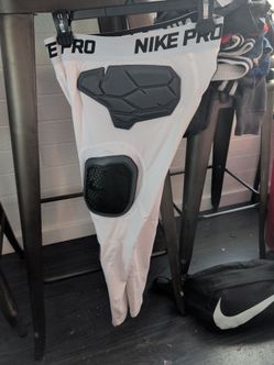 Nike Pro Full Length 7 pad compression pant White Med EUC