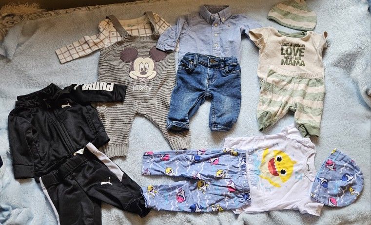 Baby Boy Clothes 0-3 Months Lot