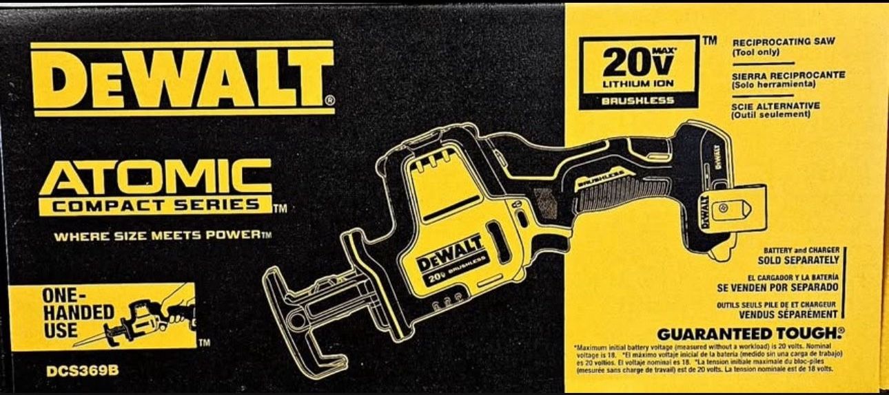 DEWALT DCS369B 20V MAX Cordless Brushless Compact Reciprocating Saw (Tool Only)