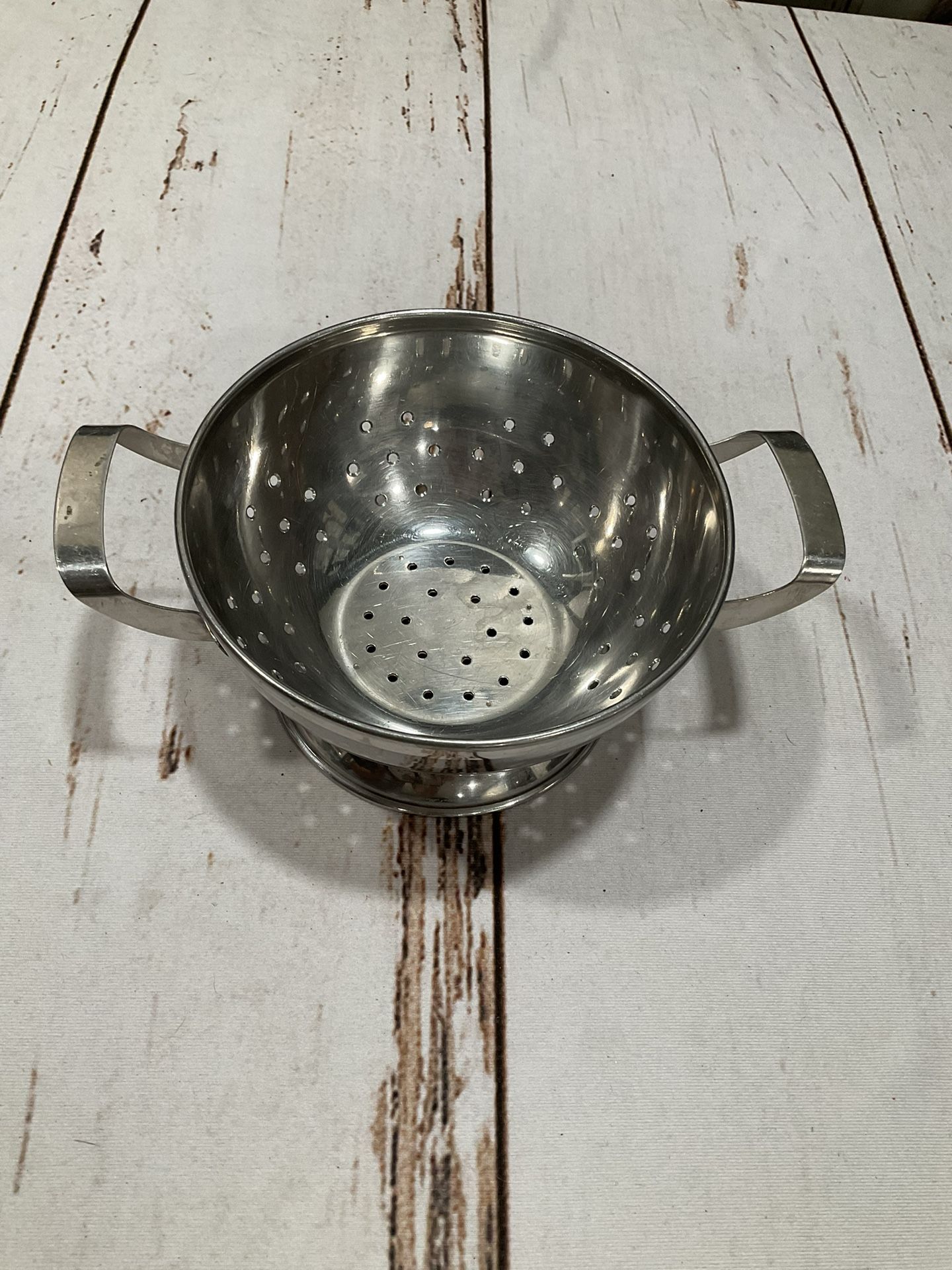 VINTAGE SHARDA MINI STAINLESS STEEL COLANDER