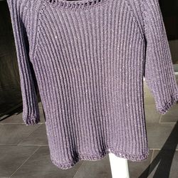 Chico's Lavender Boatneck Sweater Size 1