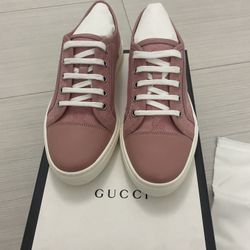 GUCCI Women Sneakers Size 36 1/2 White with Box Dust Bag Accessories