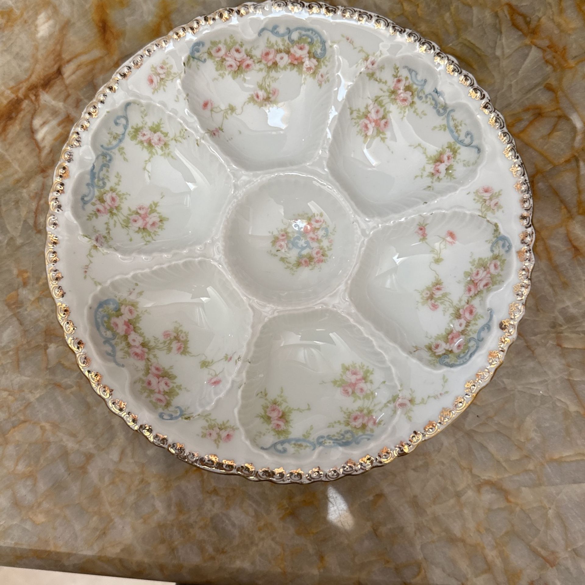 Vintage Numbered Oyster Plate