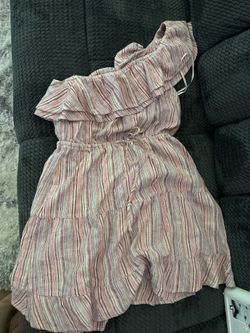 Striped off the shoulder forever 21 small dress