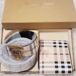 Burberry belt and wallet set for him
