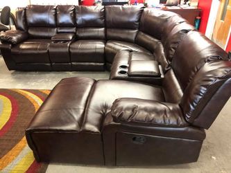 BRAND NEW SECTIONAL SOFA WITH RECLINABLE CHAIRS AND CHAISE