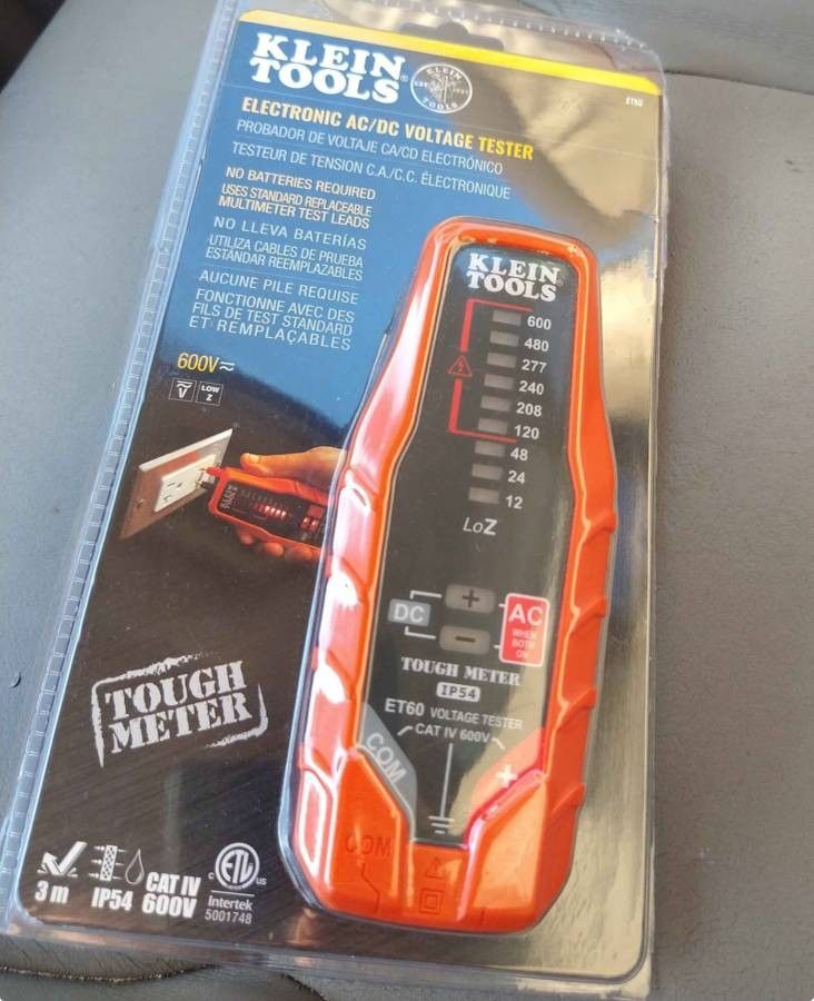 Klein Tools Electronic 12-600 V AC/DC Voltage Tester