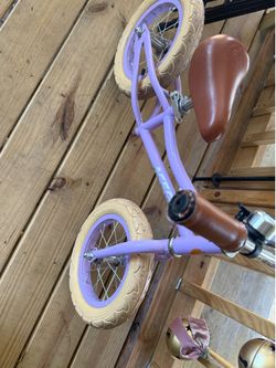 ACEGER 12" Kids Balance Bike with Basket, Purple, No Brake, Ages 2-5