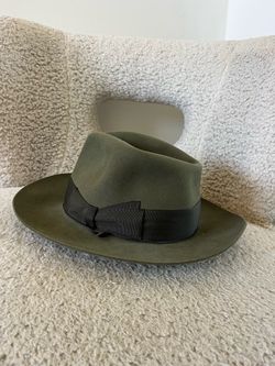 BORSALINO Vintage Italian Fedora Green— 6 7/8