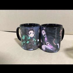 Demon Slayer Mug Set (Tanjiro & Nezuko) – Kimetsu no Yaiba (Set of 2)