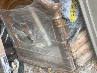 Mirror solid wood with marble