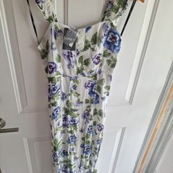 Forever 21  Women's White And Purple Dress