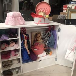 American Girl doll cloths and Accessories closet . Diner that plays music has all pieces